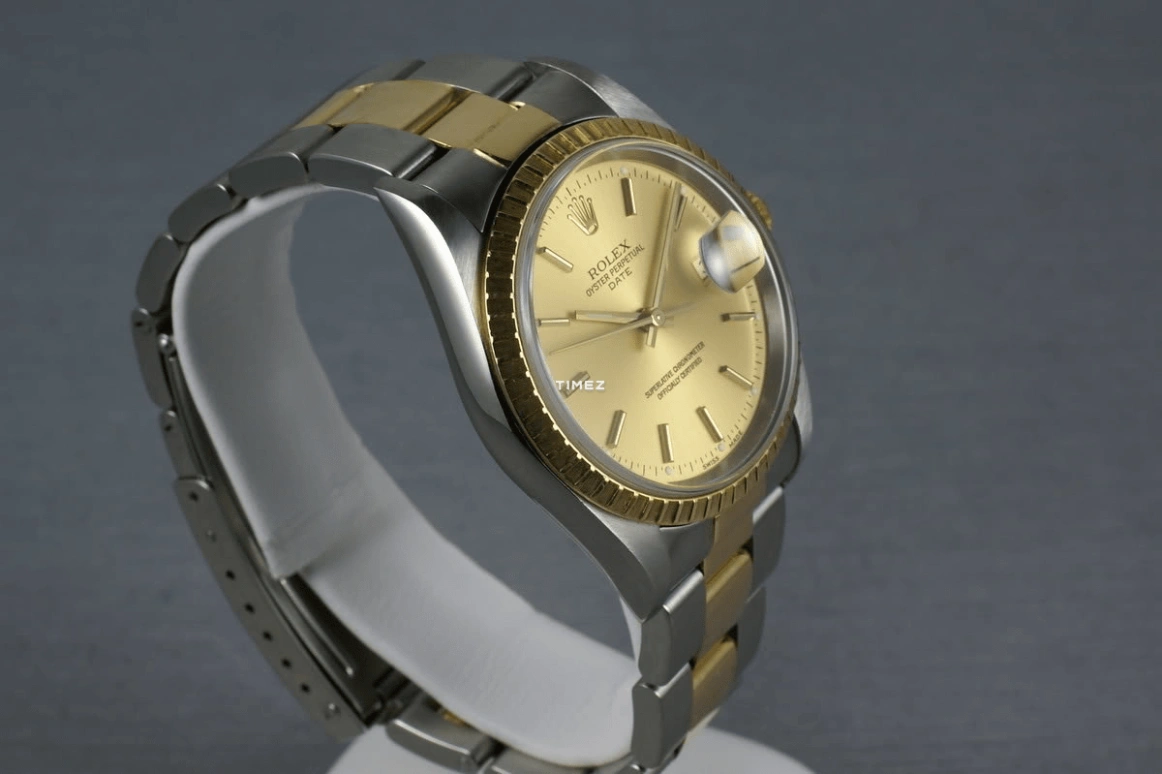 Rolex,Datejust 36 34mm,34mm,Yellow Gold,Stainless Steel,Champagne,Automatic,48hours,In-house Caliber,15233 Oyster