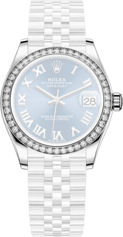 Rolex,Datejust 31 31mm,31mm,White Gold,Stainless Steel,Blue,Automatic,Day,55hours,278384RBR,278384RBR-0037