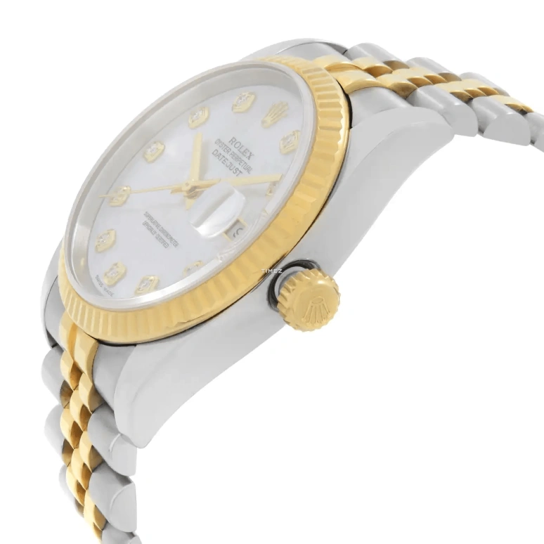 Rolex,Datejust 36 36mm,36mm,Stainless Steel,White,Automatic,Day,48hours,116233,116233-G-63203 white