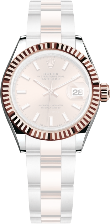 Rolex,Lady-Datejust 28mm,28mm,Everose Gold,Oystersteel,Pink,Automatic,Day,55hours,279171,279171-0024