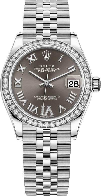 Rolex,Datejust 31 31mm,31mm,White Gold,Stainless Steel,Grey,Automatic,Day,55hours,278384RBR,278384RBR-0032