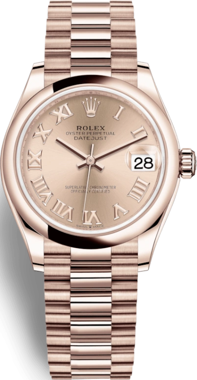 Rolex,Datejust 31 31mm,31mm,Rose Gold,Rose,Automatic,Day,55hours,278245,278245-0034