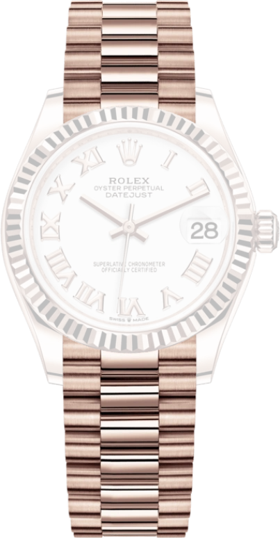 Rolex,Datejust 31 31mm,31mm,Rose Gold,White,Automatic,Day,55hours,278275,278275-0019