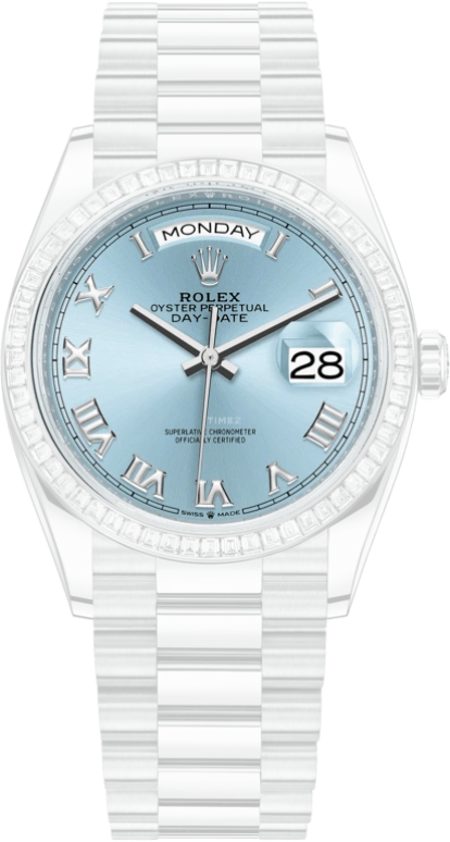 Rolex,Day-Date 36 36mm,36mm,Platinum,Ice Blue,Automatic,Date,Day,128396TBR,128396TBR-0002