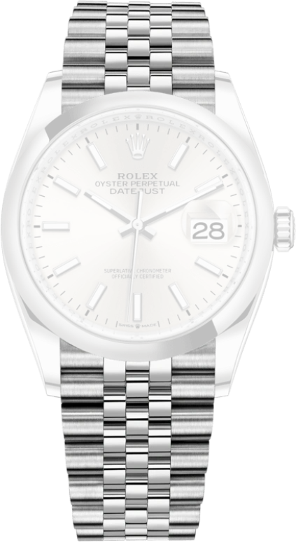 Rolex,Datejust 36 36mm,36mm,Stainless Steel,Silver,Automatic,Day,70hours,126200,126200-0001