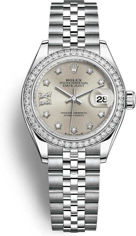 Rolex,Lady-Datejust 28mm,28mm,White Gold,Oystersteel,Silver,Automatic,Day,55hours,279384RBR,279384RBR-0021