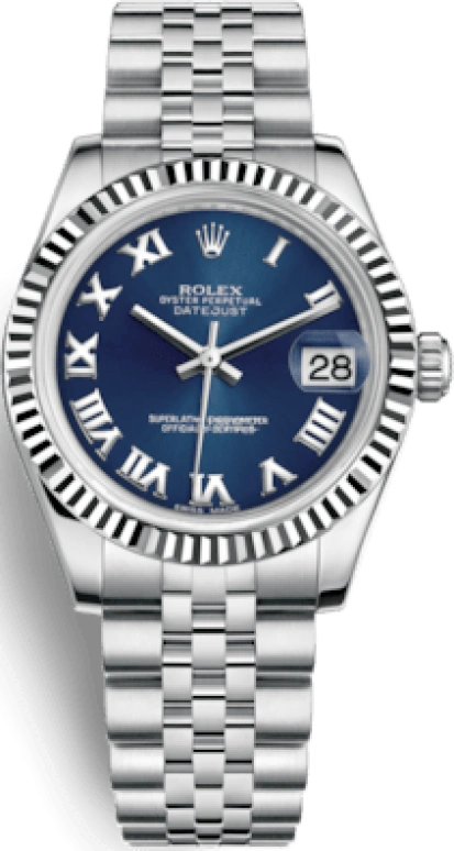 Rolex,Datejust 31 31mm,31mm,Oystersteel,White Gold,Blue,Automatic,Day,48hours,178274,178274-0081