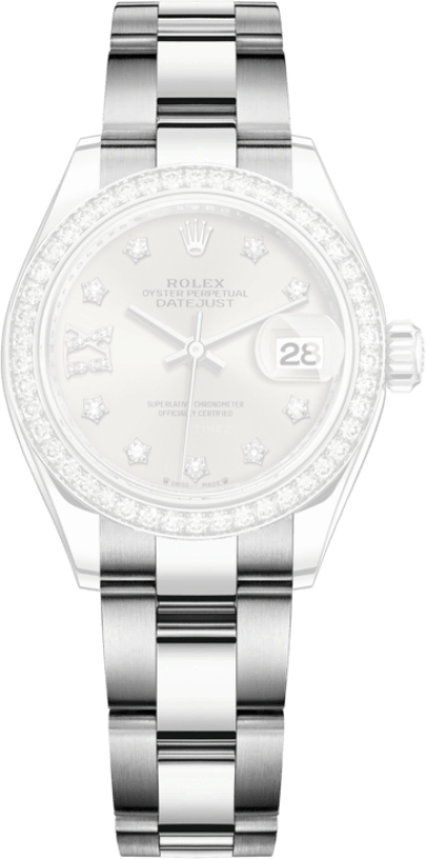 Rolex,Lady-Datejust 28mm,28mm,White Gold,Stainless Steel,Silver,Automatic,Day,55hours,279384RBR,279384RBR-0022