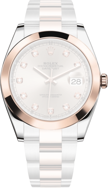 Rolex,Datejust 41 41mm,41mm,Rose Gold,Stainless Steel,Pink,Automatic,Day,70hours,126301,126301-0007