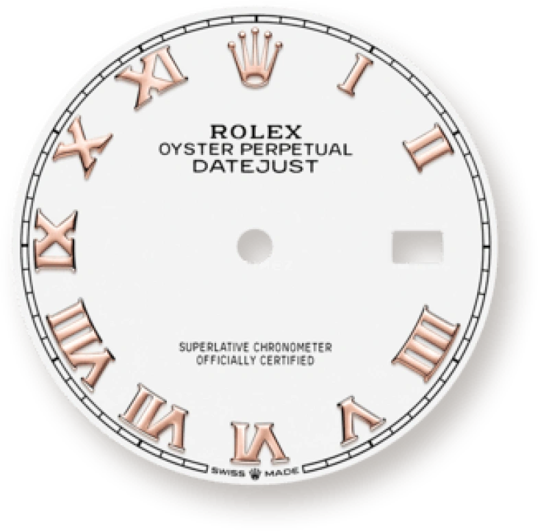 Rolex,Datejust 36 36mm,36mm,Oystersteel,Everose Gold,White,Automatic,Day,70hours,126201,126201-0015