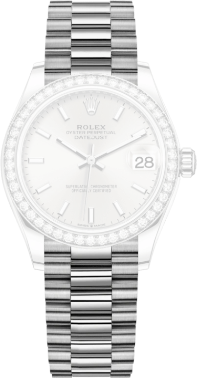 Rolex,Datejust 31 31mm,31mm,White Gold,Silver,Automatic,Day,55hours,278289RBR,278289RBR-0012