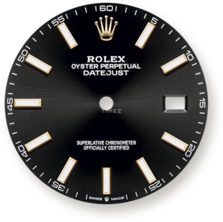 Rolex,Datejust 41 41mm,41mm,Yellow Gold,Stainless Steel,Black,Automatic,Day,70hours,126333,126333-0014