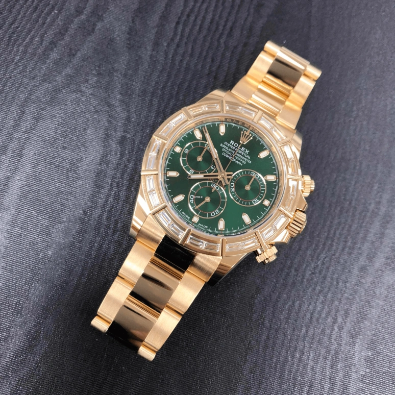 Rolex,Daytona 40mm,40mm,Yellow Gold,Green,Automatic,Chronograph,72hours,116568BR,116568BR-0027