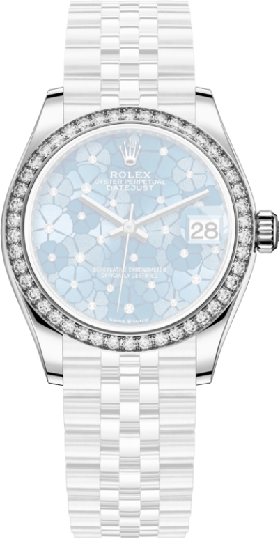 Rolex,Datejust 31 31mm,31mm,White Gold,Stainless Steel,Blue,Automatic,Day,55hours,278384RBR,278384RBR-0040
