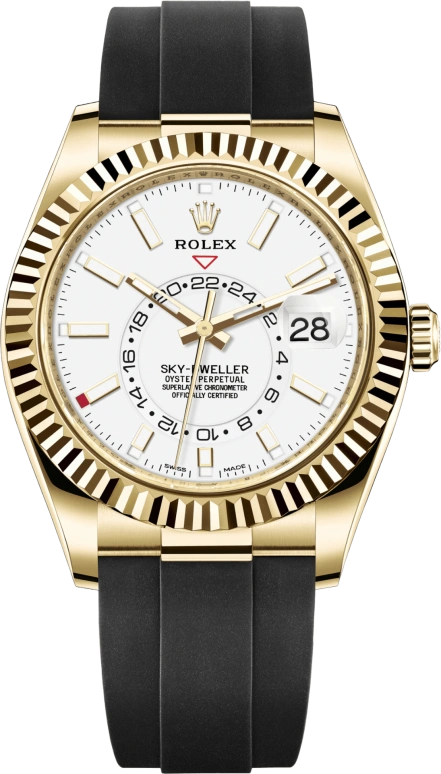 Rolex,Sky-Dweller 42mm,42mm,Yellow Gold,White,Automatic,Month,Day,Dule Time,Phil Foden,326238,326238-0006