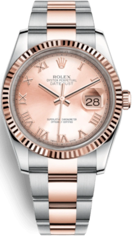 Rolex,Datejust 36 36mm,36mm,Rose Gold,Stainless Steel,Pink,Automatic,Day,48hours,116231,116231-0067