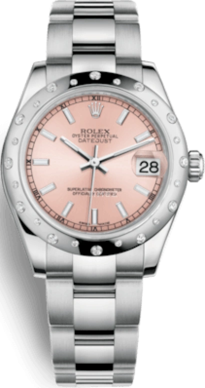 Rolex,Datejust 31 31mm,31mm,White Gold,Stainless Steel,Pink,Automatic,Day,48hours,178344,178344-0052