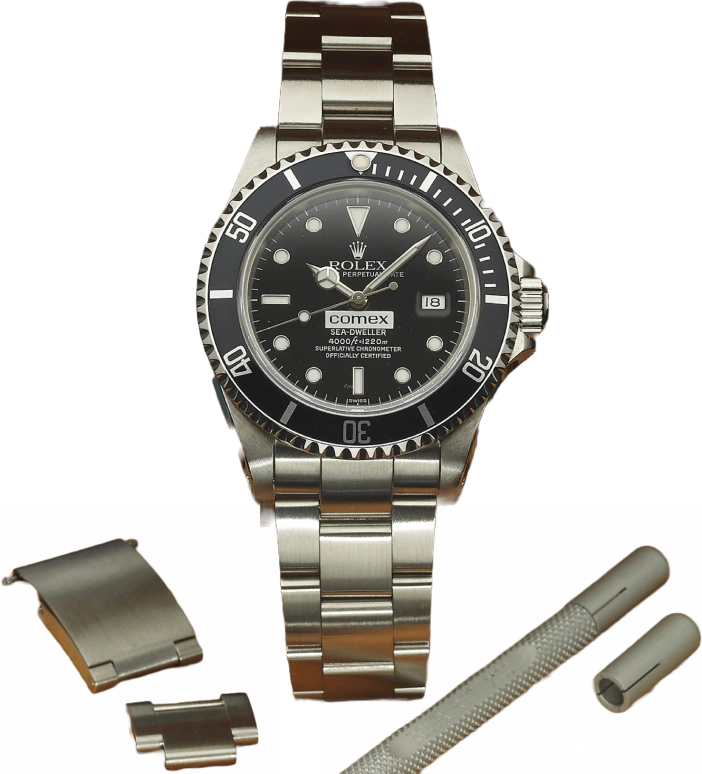 Rolex,Sea-Dweller 40mm,40mm,Stainless Steel,Aluminum Oxide,Black,Automatic,Day,48hours,16600 COMEX SERVICE
