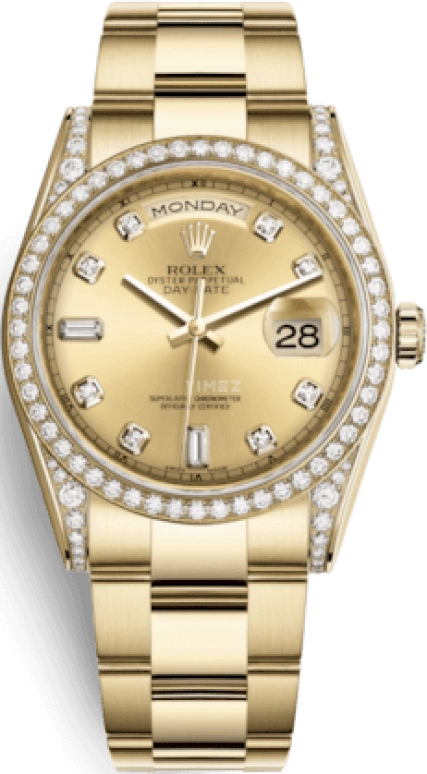 Rolex,Day-Date 36 36mm,36mm,Yellow Gold,Champagne,Automatic,Date,Day,118388,118388-0126