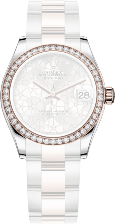Rolex,Datejust 31 31mm,31mm,Rose Gold,Stainless Steel,Silver,Automatic,Day,55hours,278381RBR,278381RBR-0031