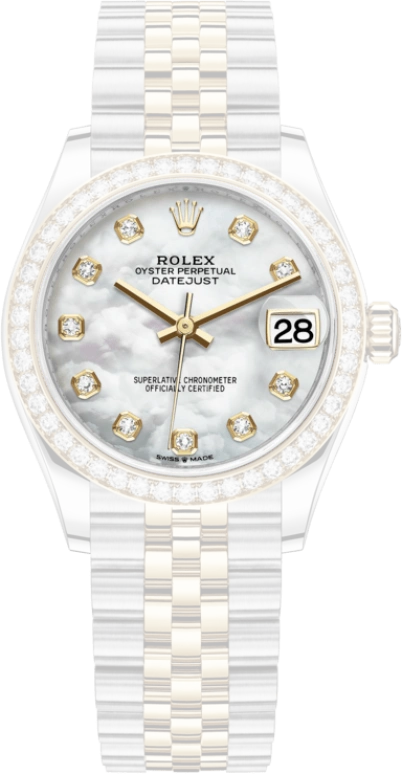 Rolex,Datejust 31 31mm,31mm,Yellow Gold,Stainless Steel,White,Automatic,Day,55hours,278383RBR,278383RBR-0028