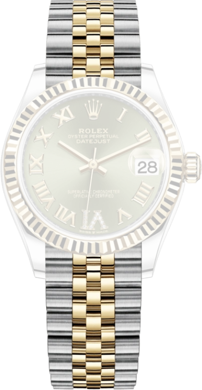 Rolex,Datejust 31 31mm,31mm,Yellow Gold,Stainless Steel,Green,Automatic,Day,55hours,278273,278273-0016