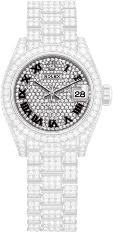Rolex,Lady-Datejust 28mm,28mm,White Gold,Silver,Automatic,Day,55hours,279459RBR,279459RBR-0001