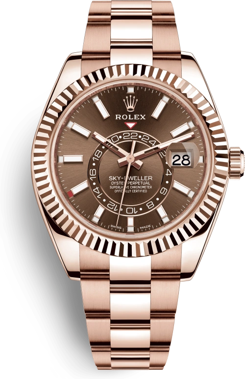Rolex,Sky-Dweller 42mm,42mm,Rose Gold,Brown,Automatic,Annual Calendar,Month,Date,326935,326935-0006
