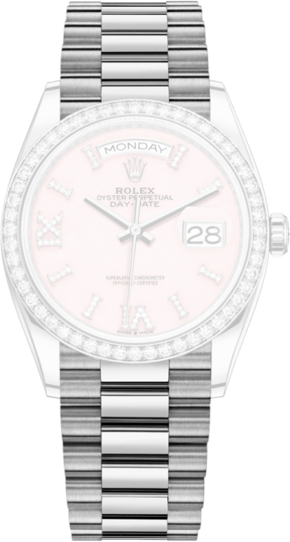 Rolex,Day-Date 36 36mm,36mm,White Gold,Pink,Automatic,Date,Day,128349RBR,128349RBR-0008