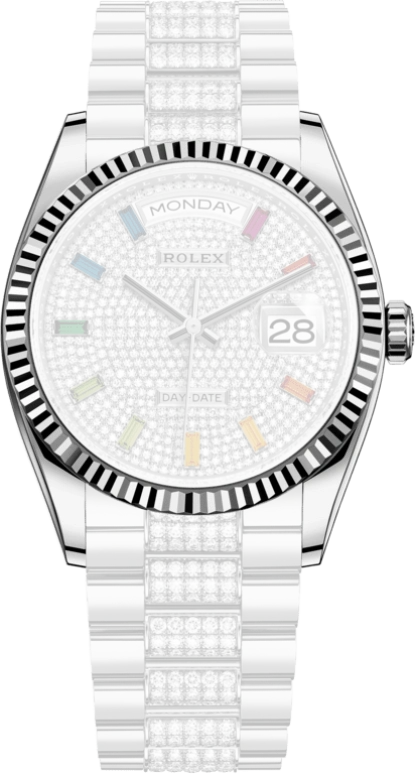 Rolex,Day-Date 36 36mm,36mm,White Gold,Automatic,Date,Day,128239,128239-0027
