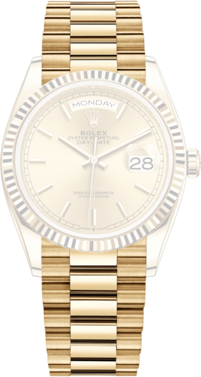 Rolex,Day-Date 36 36mm,36mm,Yellow Gold,Champagne,Automatic,Date,Day,128238,128238-0045