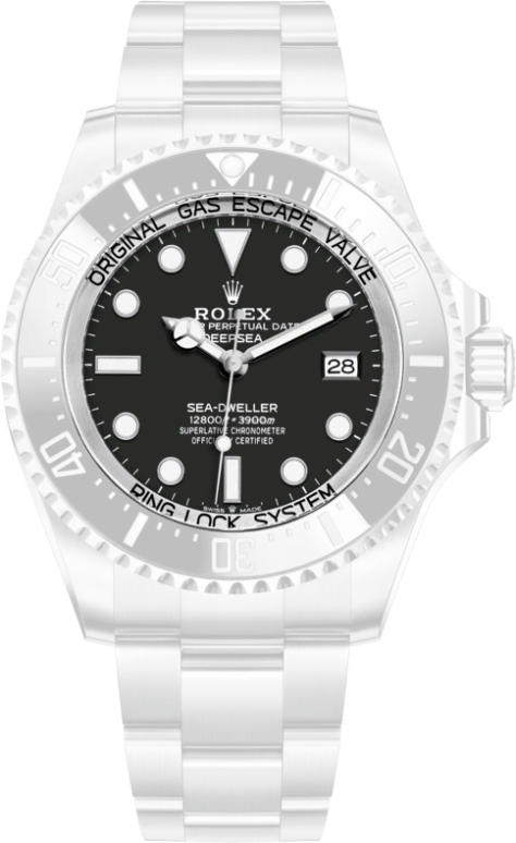 Rolex,Deepsea 44mm,44mm,Oystersteel,Ceramic,Black,Automatic,Day,70hours,136660,136660-0004