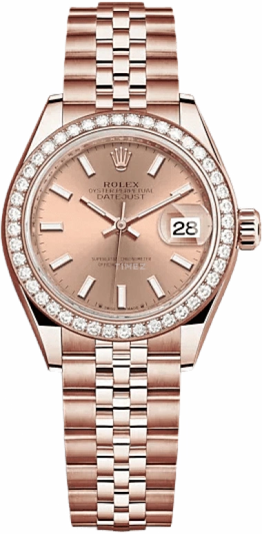 Rolex,Lady-Datejust 28mm,28mm,Everose Gold,Pink,Automatic,Day,55hours,279135RBR,279135RBR-0026