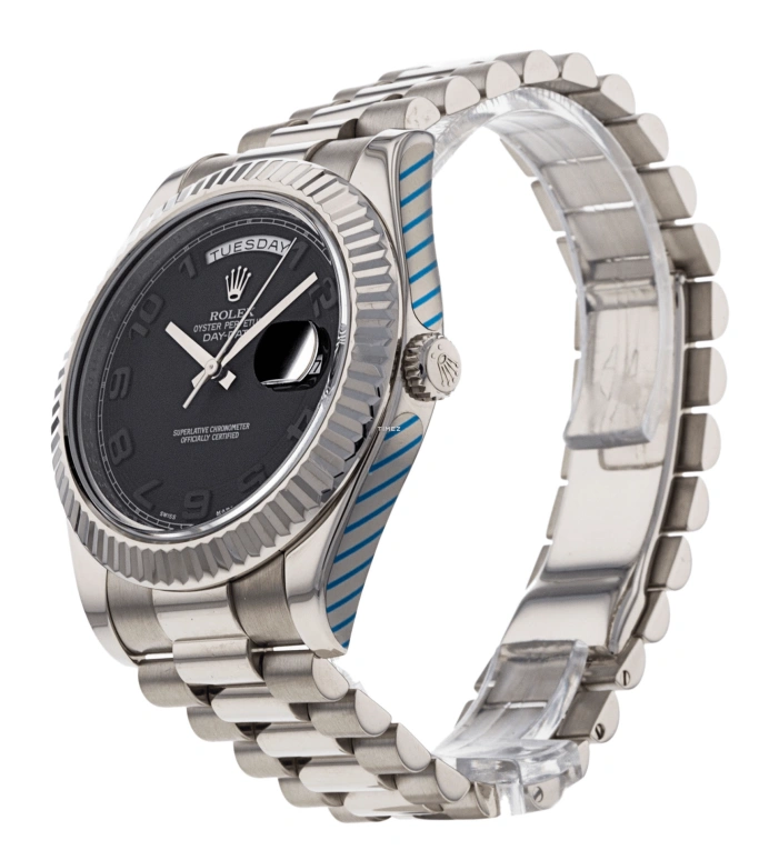 Rolex,Day-Date 36 41mm,41mm,White Gold,Black,Automatic,Date,Day,218239BLACK