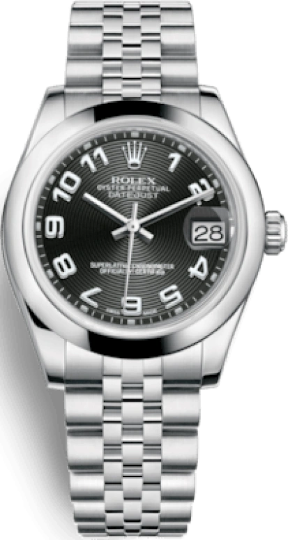 Rolex,Datejust 31 31mm,31mm,Stainless Steel,Black,Automatic,Day,48hours,178240,178240-0019