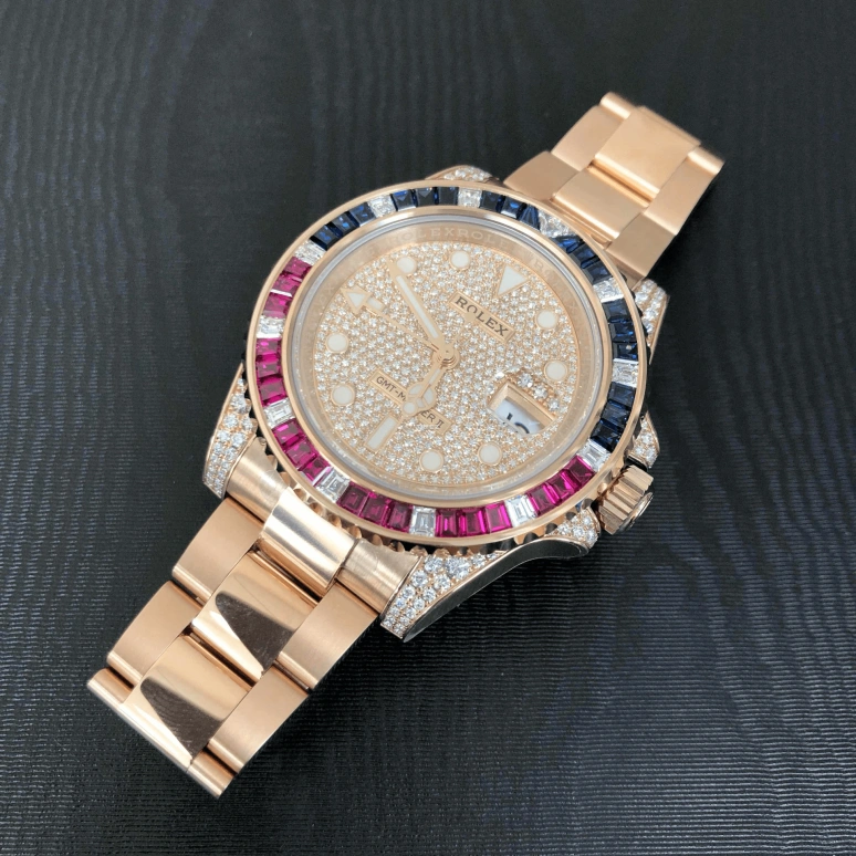 Rolex,GMT-Master II 40mm,40mm,Rose Gold,Automatic,Day,Dule Time,126755SARU,126755SARU-0001
