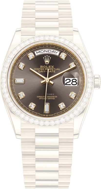 Rolex,Day-Date 36 36mm,36mm,Yellow Gold,Grey,Automatic,Date,Day,128348RBR,128348RBR-0005
