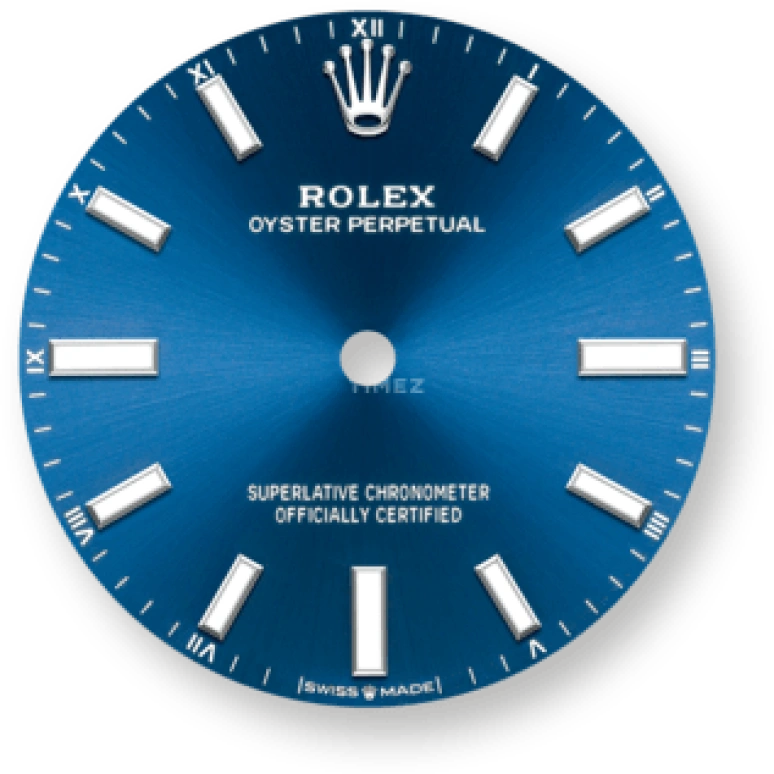 Rolex,Oyster Perpetual 34mm,34mm,Stainless Steel,Blue,Automatic,55hours,In-house Caliber,124200,124200-0003