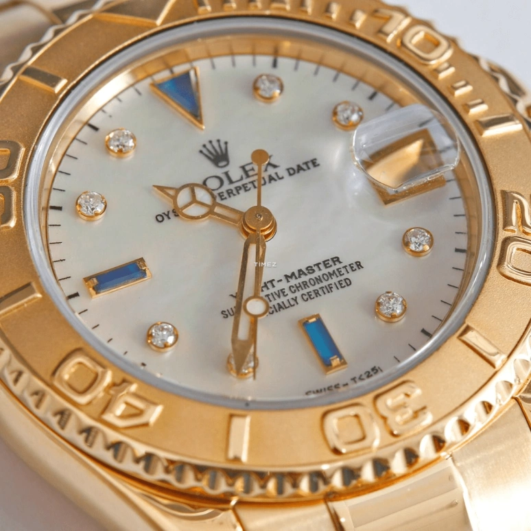 Rolex,Yacht-Master 40mm,40mm,Yellow Gold,White,Automatic,Day,48hours,16628,16628-Serti
