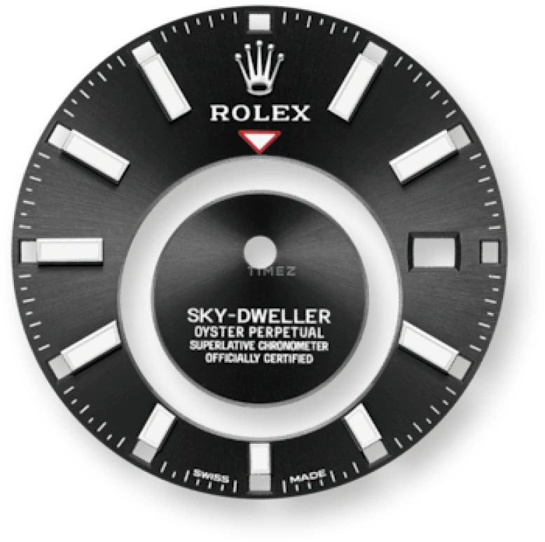 Rolex,Sky-Dweller 42mm,42mm,White Gold,Stainless Steel,Black,Automatic,Annual Calendar,Month,Date,326934,326934-0006