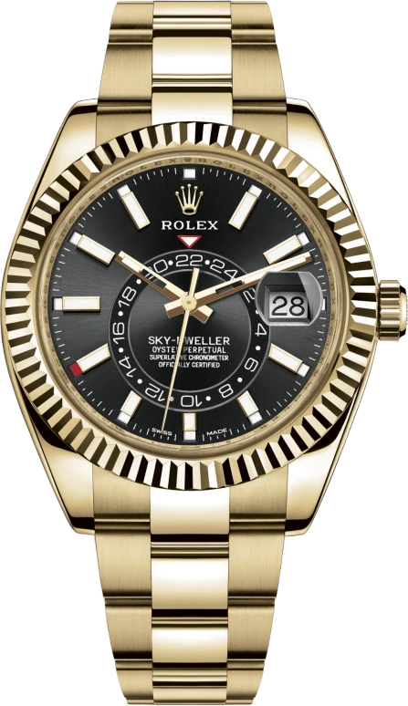 Rolex,Sky-Dweller 42mm,42mm,Yellow Gold,Black,Automatic,Annual Calendar,Month,Day,Dule Time,72hours,In-house Caliber,Lauri Markkanen,Lauri Legend,Nikola Jokic,326938,326938-0004