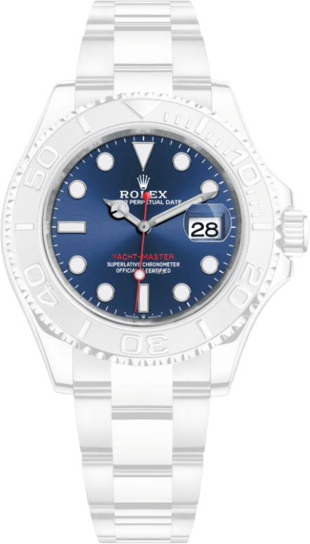 Rolex,Yacht-Master 40mm,40mm,Platinum,Stainless Steel,Blue,Automatic,Day,70hours,126622,126622-0002