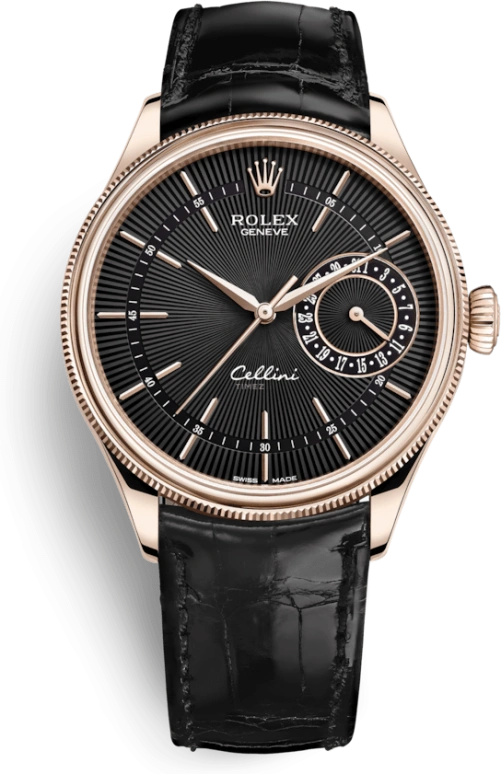 Rolex,Cellini 39mm,39mm,Rose Gold,Black,Automatic,Day,48hours,50515,50515-0011