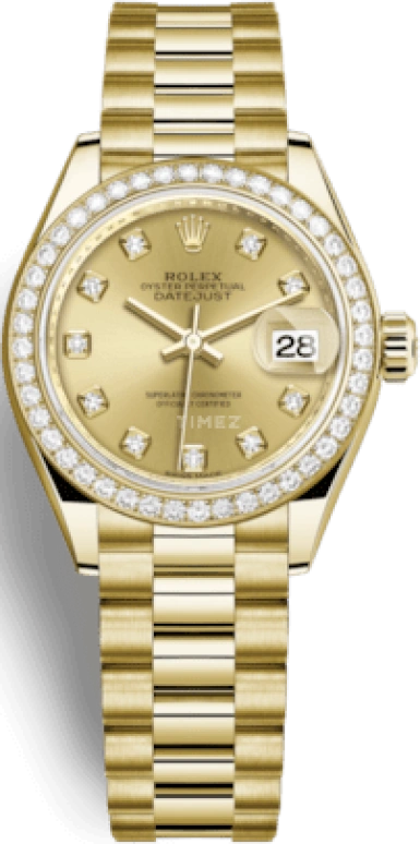 Rolex,Lady-Datejust 28mm,28mm,Yellow Gold,Champagne,Automatic,Day,55hours,279138RBR,279138RBR-0023