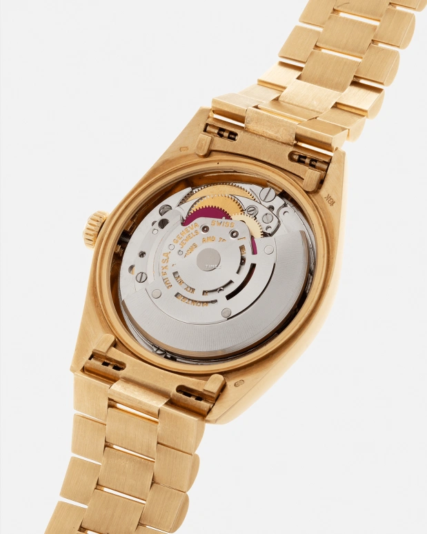 Rolex,Day-Date 36 36mm,36mm,Yellow Gold,Red,Automatic,Date,Day,1803 Stella Coral Red President
