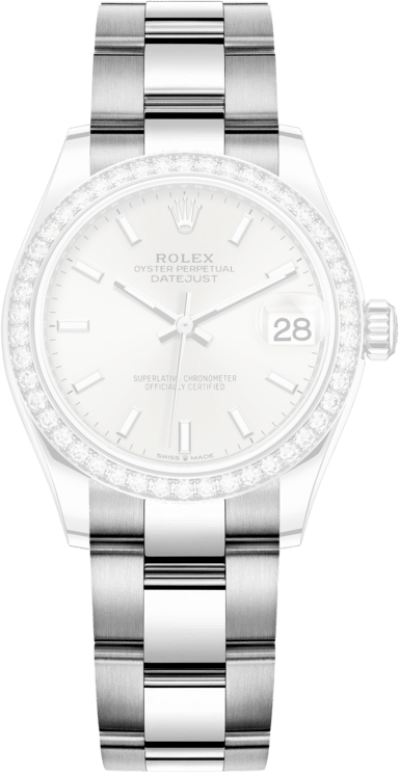 Rolex,Datejust 31 31mm,31mm,White Gold,Stainless Steel,Silver,Automatic,Day,55hours,278384RBR,278384RBR-0015