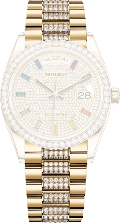 Rolex,Day-Date 36 36mm,36mm,Yellow Gold,Silver,Gold,Automatic,Date,Day,Neymar da Silva Santos Júnior,128348RBR,128348RBR-0031