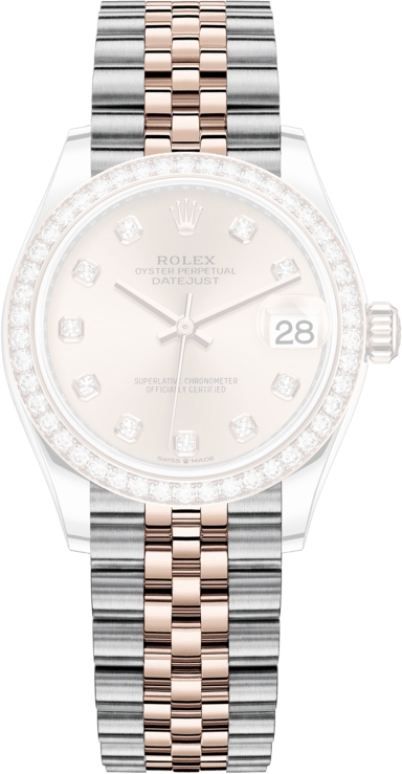 Rolex,Datejust 31 31mm,31mm,Rose Gold,Stainless Steel,Rose,Automatic,Day,55hours,278381RBR,278381RBR-0024