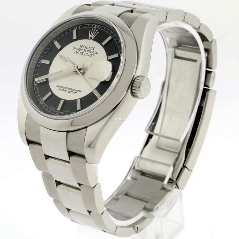 Rolex,Datejust 36 36mm,36mm,Stainless Steel,Black,Silver,Automatic,Day,48hours,116200 Black Tuxedo Oyster