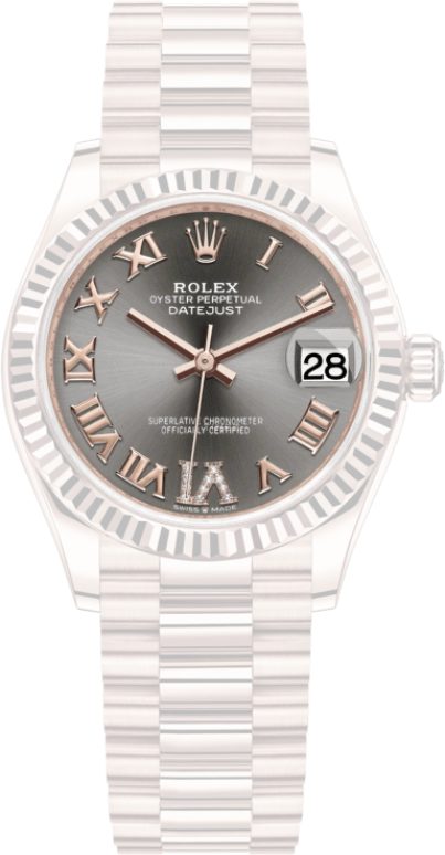 Rolex,Datejust 31 31mm,31mm,Rose Gold,Grey,Automatic,Day,55hours,278275,278275-0033